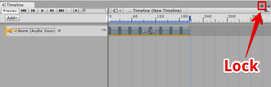 Timelineをロック