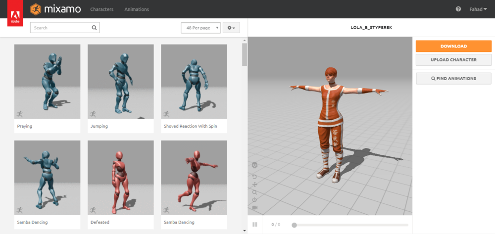 Setting animations to 3D characters using mixamo | STYLY