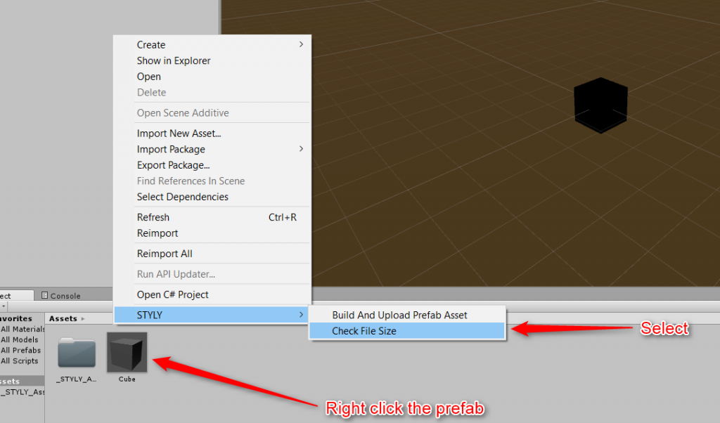 How to upload assets from Unity to STYLY | STYLY