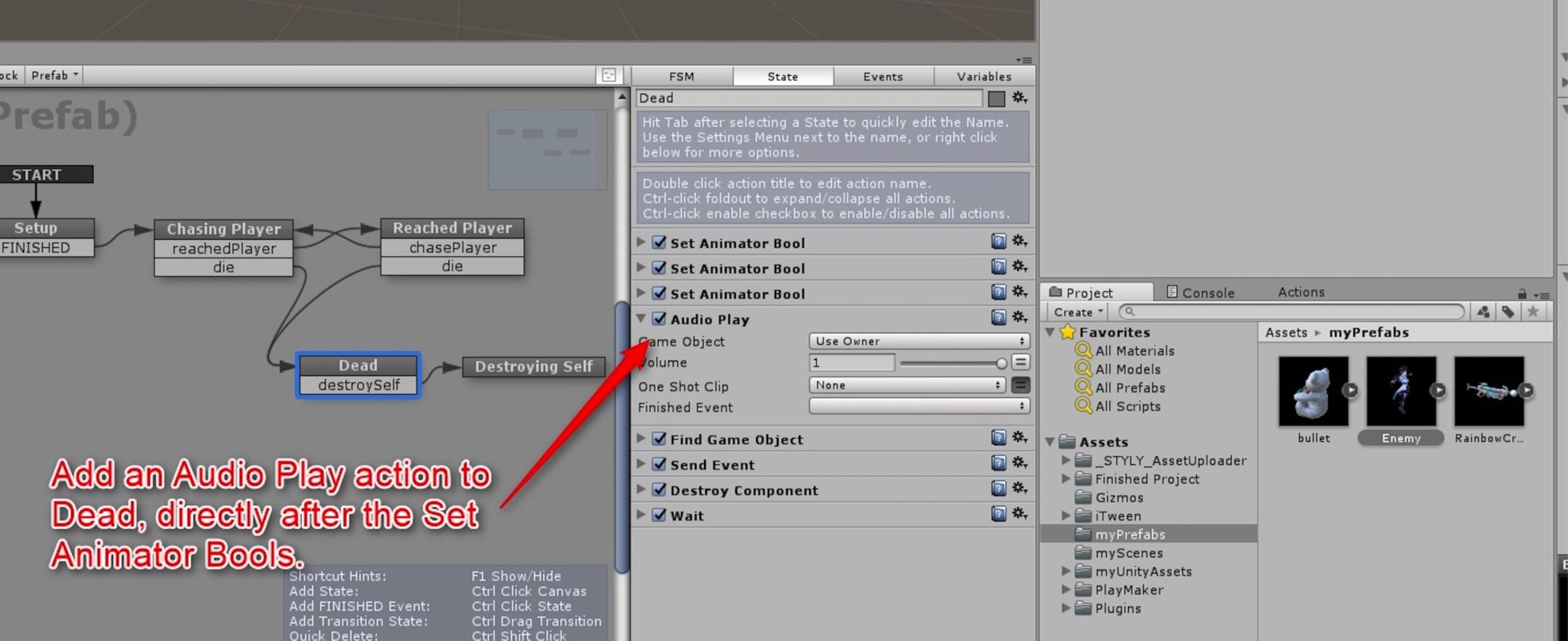 [Unity/Playmaker] How to Make a VR Shooting Game with BGM and SE Settings