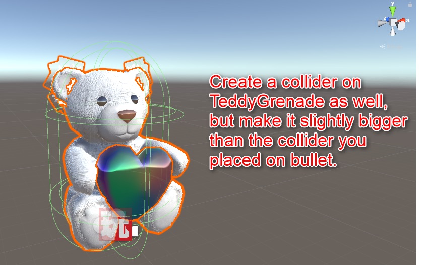 TeddyGrenadeにもcolliderを作成