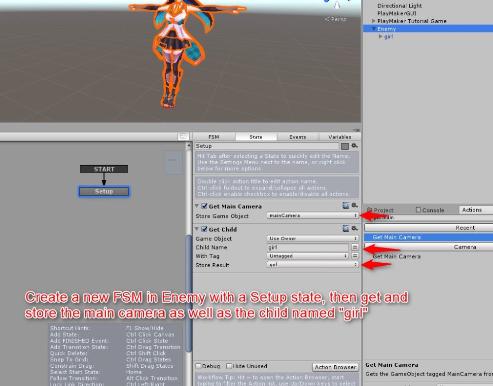 Unity Playmaker How To Make A Vr Shooting Game Enemy Character Settings Styly