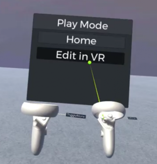 VR Edit Modeを起動