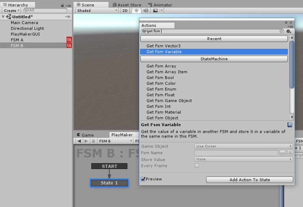 Unity Playmaker Fsmマシン間の変数共有による Playmakerのグローバル変数への対応 Styly