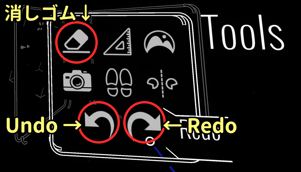 消しゴム、Undo、Redo