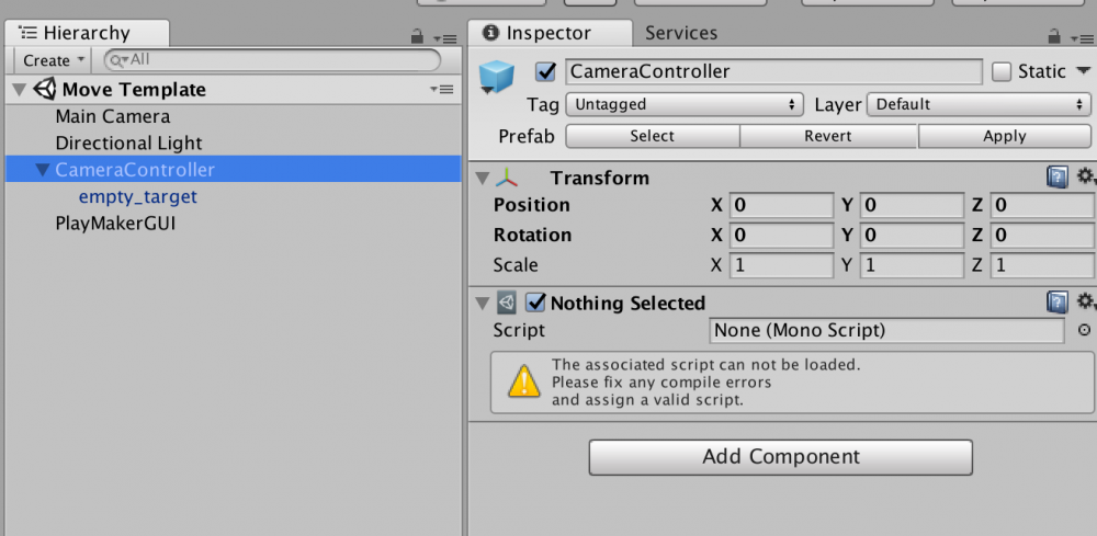 Implement an animation of the camera moving in Unity with PlayMaker ...