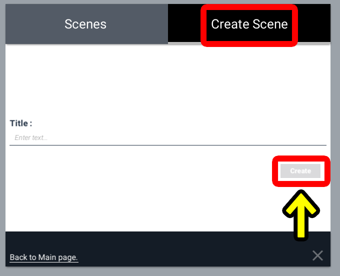 Create a new scene