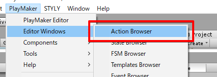 Action Browserの起動