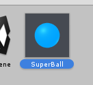 Sphereの名前をSuperBallにする