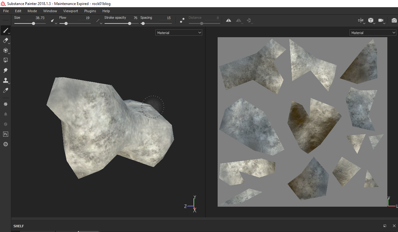 Rocks : tutorial 2. texturing with substance painter