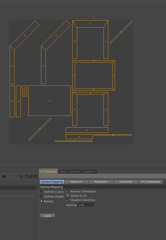 Hologram indicator : tutorial 1 uv editing and baking normal map with cinema4d