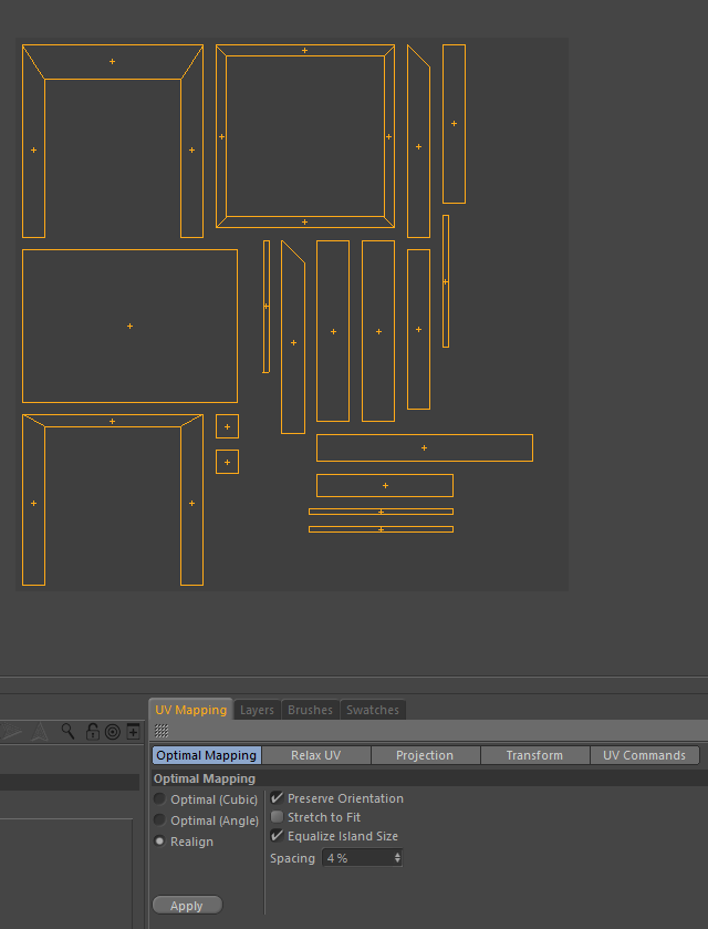 Hologram indicator : tutorial 1 uv editing and baking normal map with cinema4d