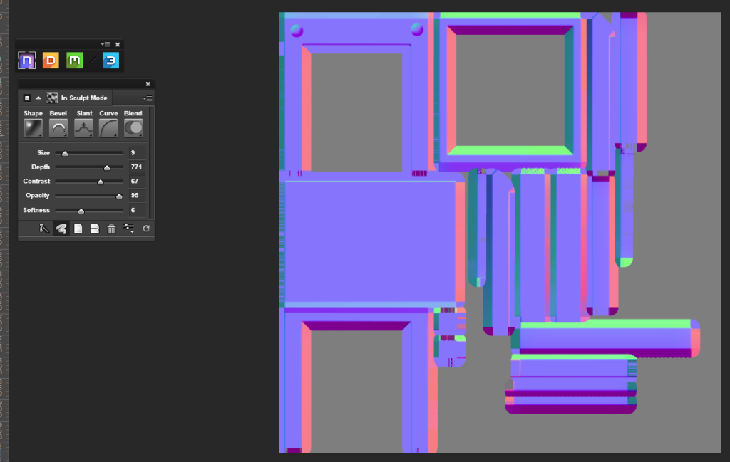 Hologram indicator : tutorial 2 edit normal map normal map with adobe Photoshop and Quixel NDO