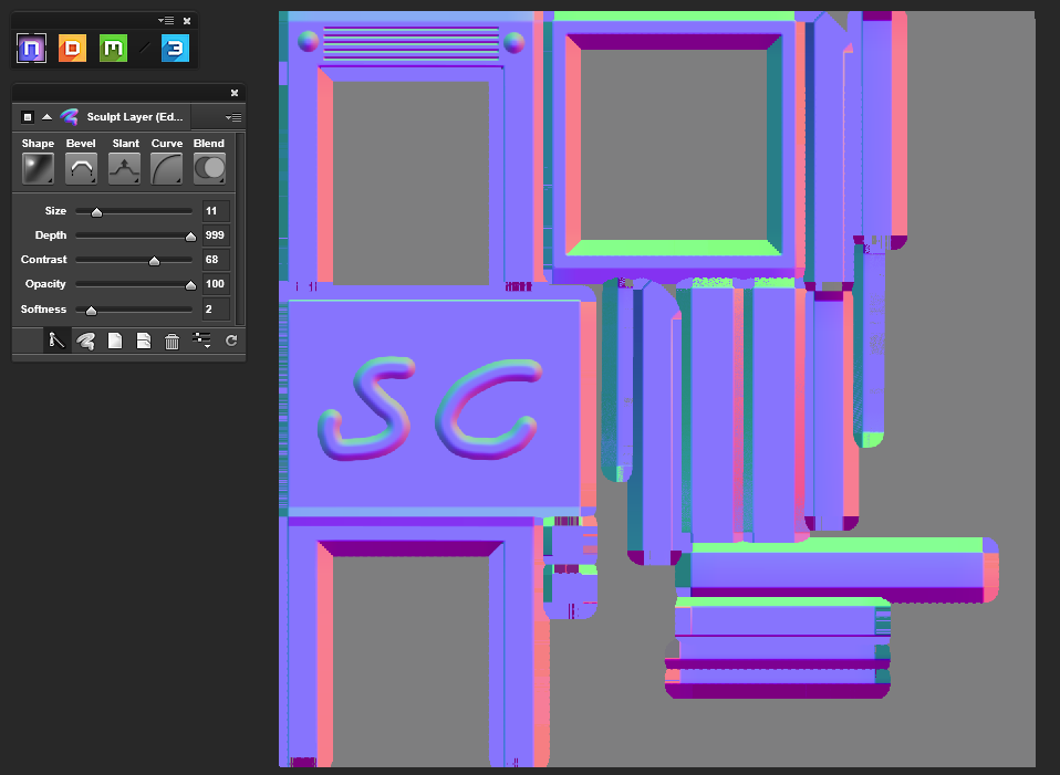 Hologram indicator : tutorial 2 edit normal map normal map with adobe Photoshop and Quixel NDO