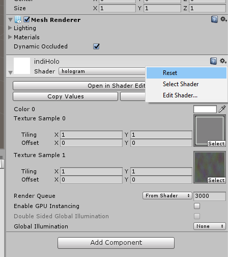 Hologram indicator : tutorial 3 Unity with Amplify shader editor and playmaker