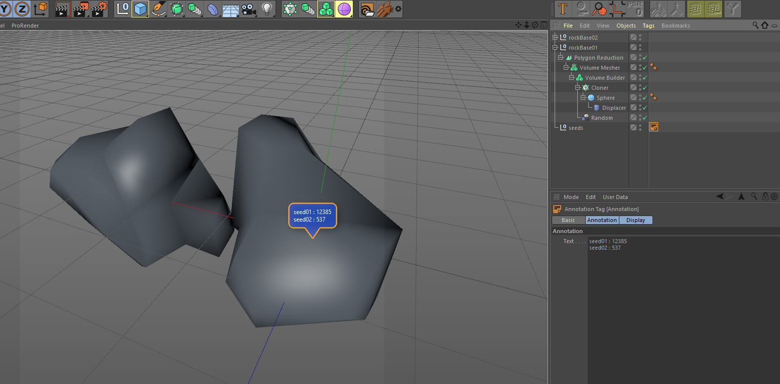  Make sure now selecting the Cloner Object and create random effector. Goto Parametor tab and Transform below. Rocks : tutorial 1. modeling with c4d r20 volume modeling.