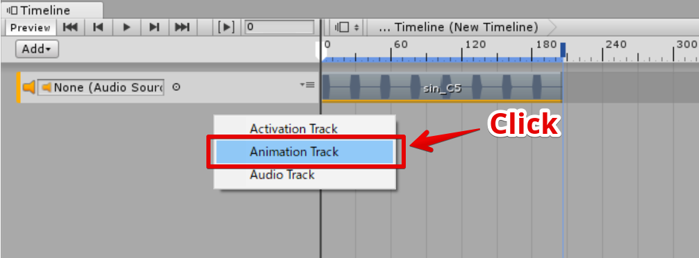 Animation Track を選択