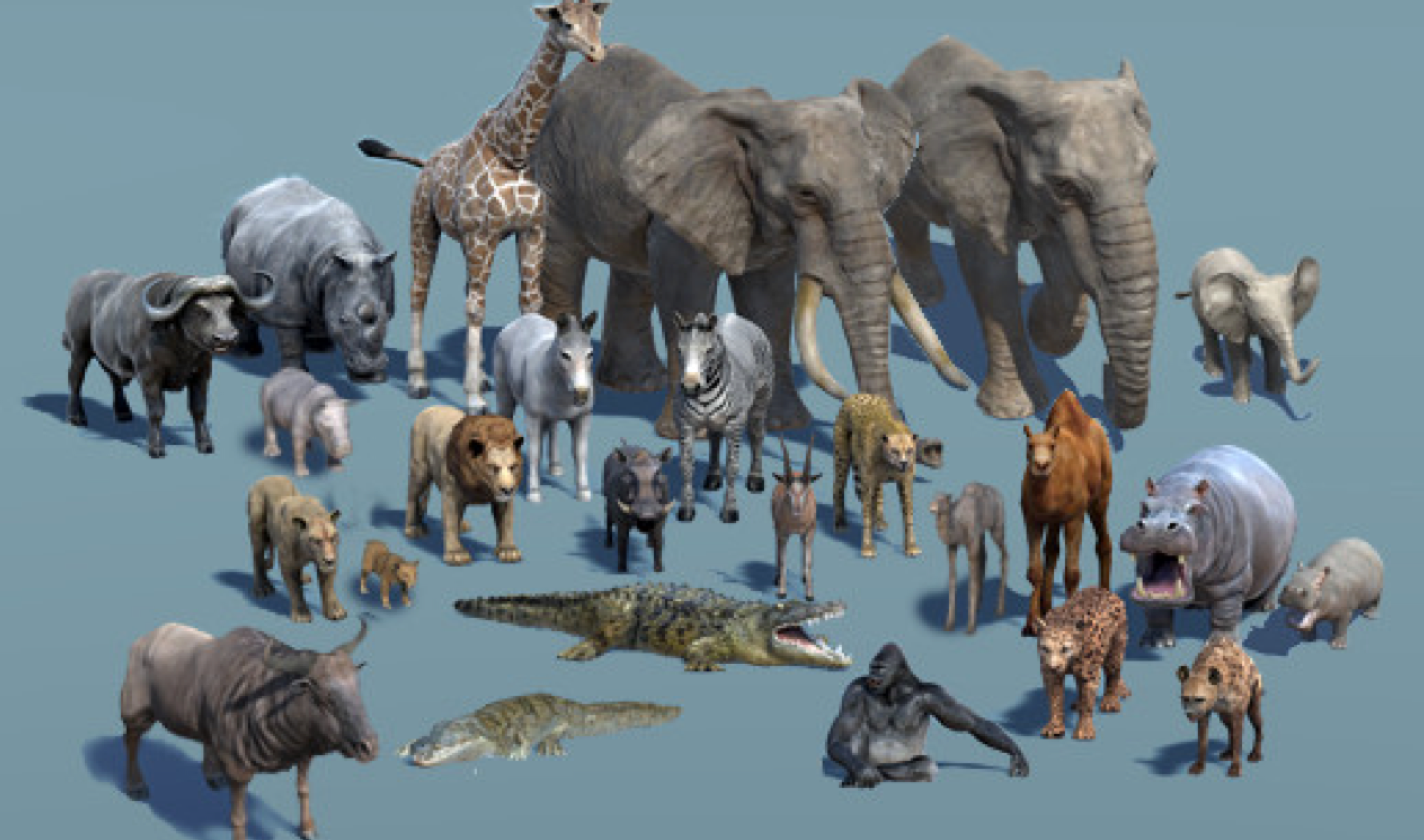 Stylyで使えるunityおすすめアセット African Big Pack 動物3dモデル Styly