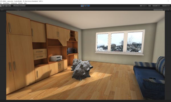 Unlit Cast Shadowシェーダーを使用したサザエ