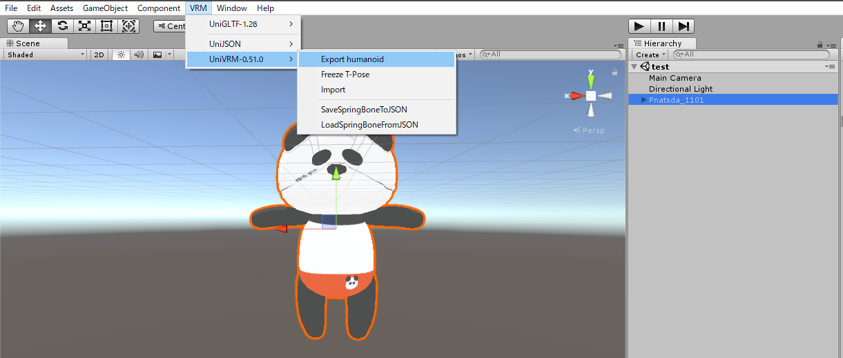 [:en][Unity] Convert Humanoid FBX File into VRM[:ja]【Unity】人型アバターのFBXファイルをVRMファイルに変換する[:]