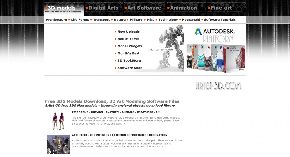 Free 3d Models Software