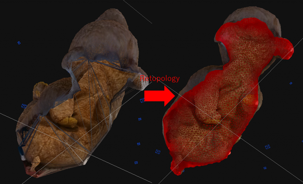 The result of selecting and retopologizing. If it's not enough, you can add more.