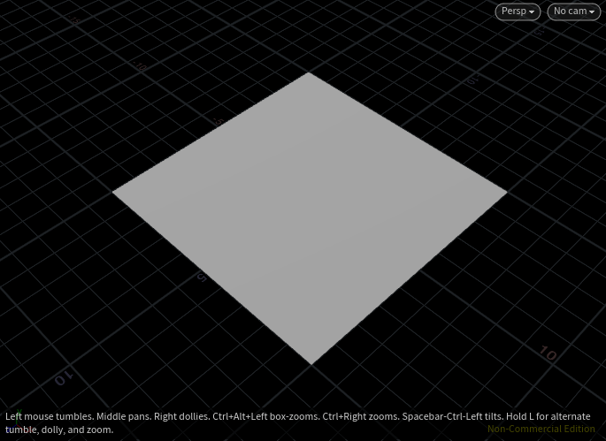 Gridノードで作成した正方形メッシュ