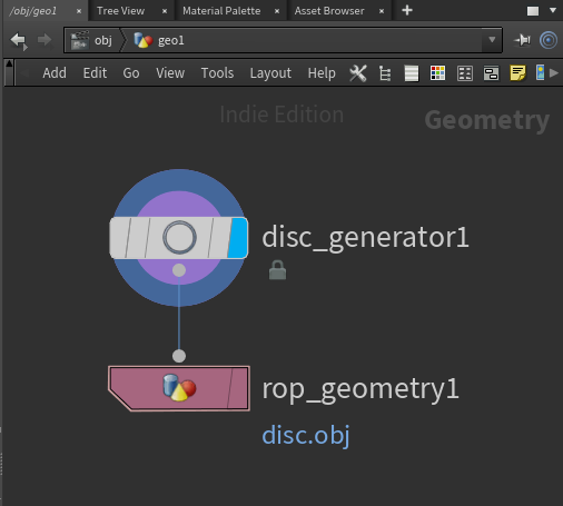  Network creating a disk mesh