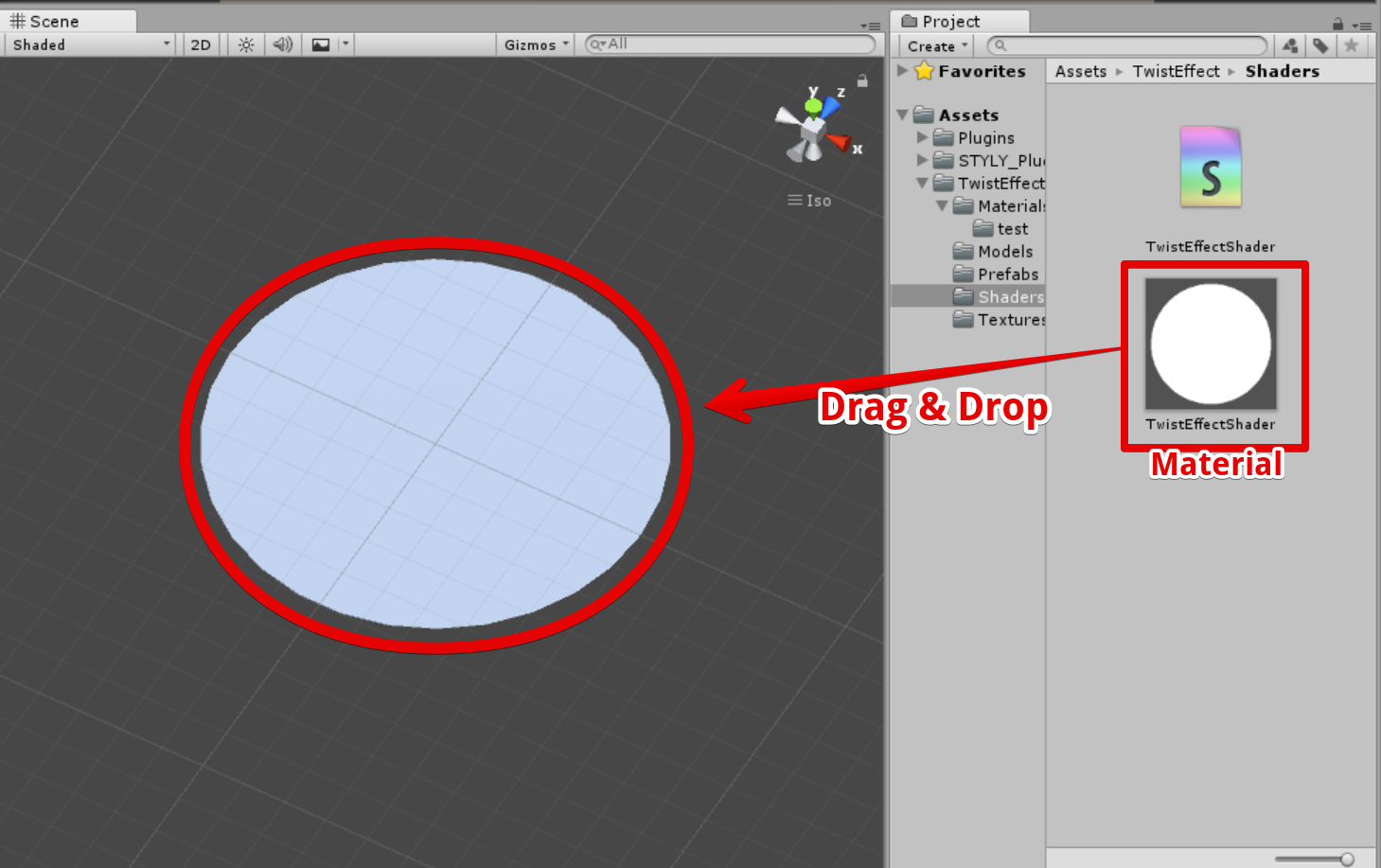 Apply the material to the disk mesh