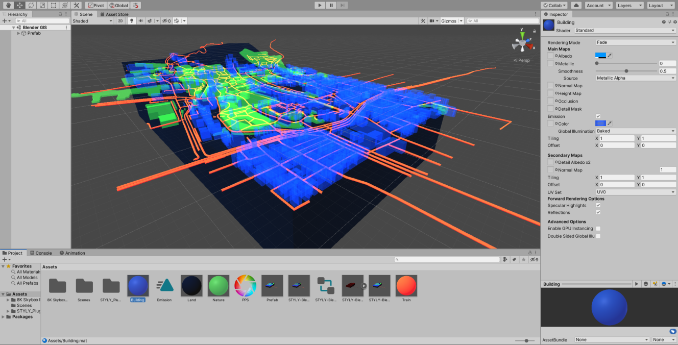Try to create a using Blender GIS |
