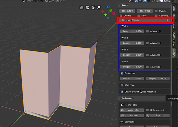 Blender2 8 建築用add Onのarch Meshを使用する ベースの部屋をつくろう編 Styly