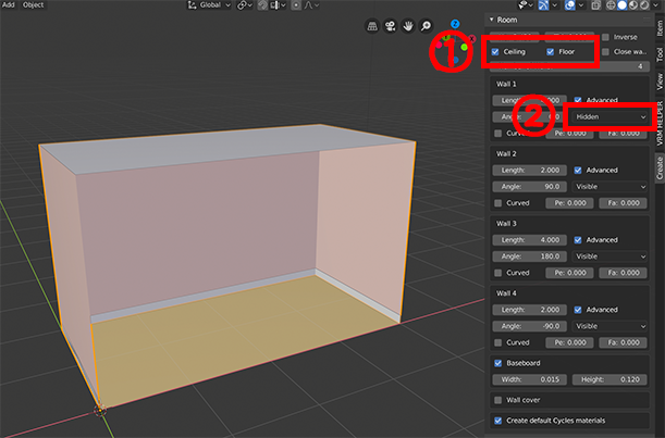 Blender2 8 建築用add Onのarch Meshを使用する ベースの部屋をつくろう編 Styly