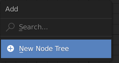 Select "New Node Tree".