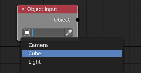 Select the Cube in the Object Input node