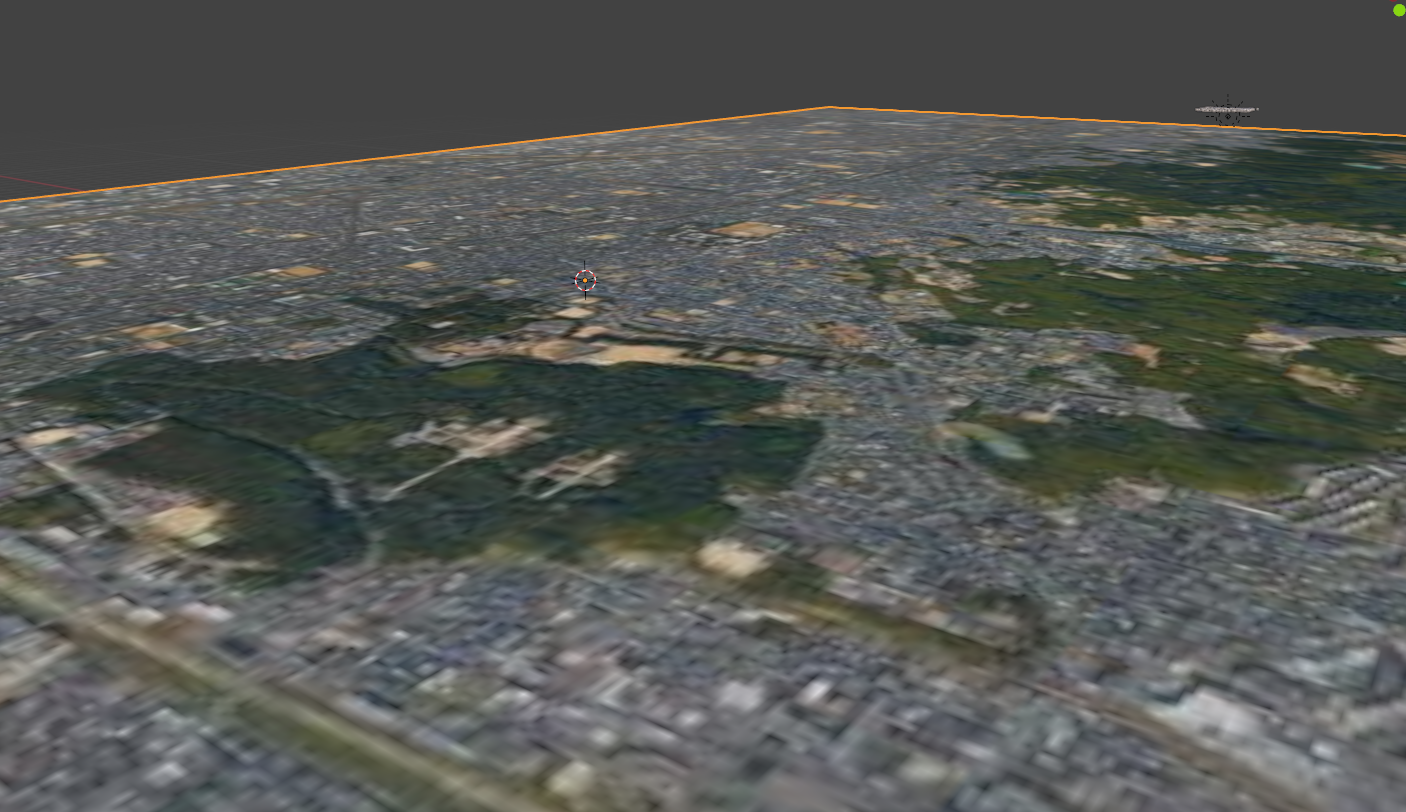 Let's generate a map of the entire Kyoto City. As you can see, when you pull the camera over, the resolution is not good enough to use.
