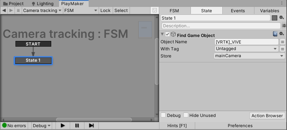 Setting up the Find Game Object