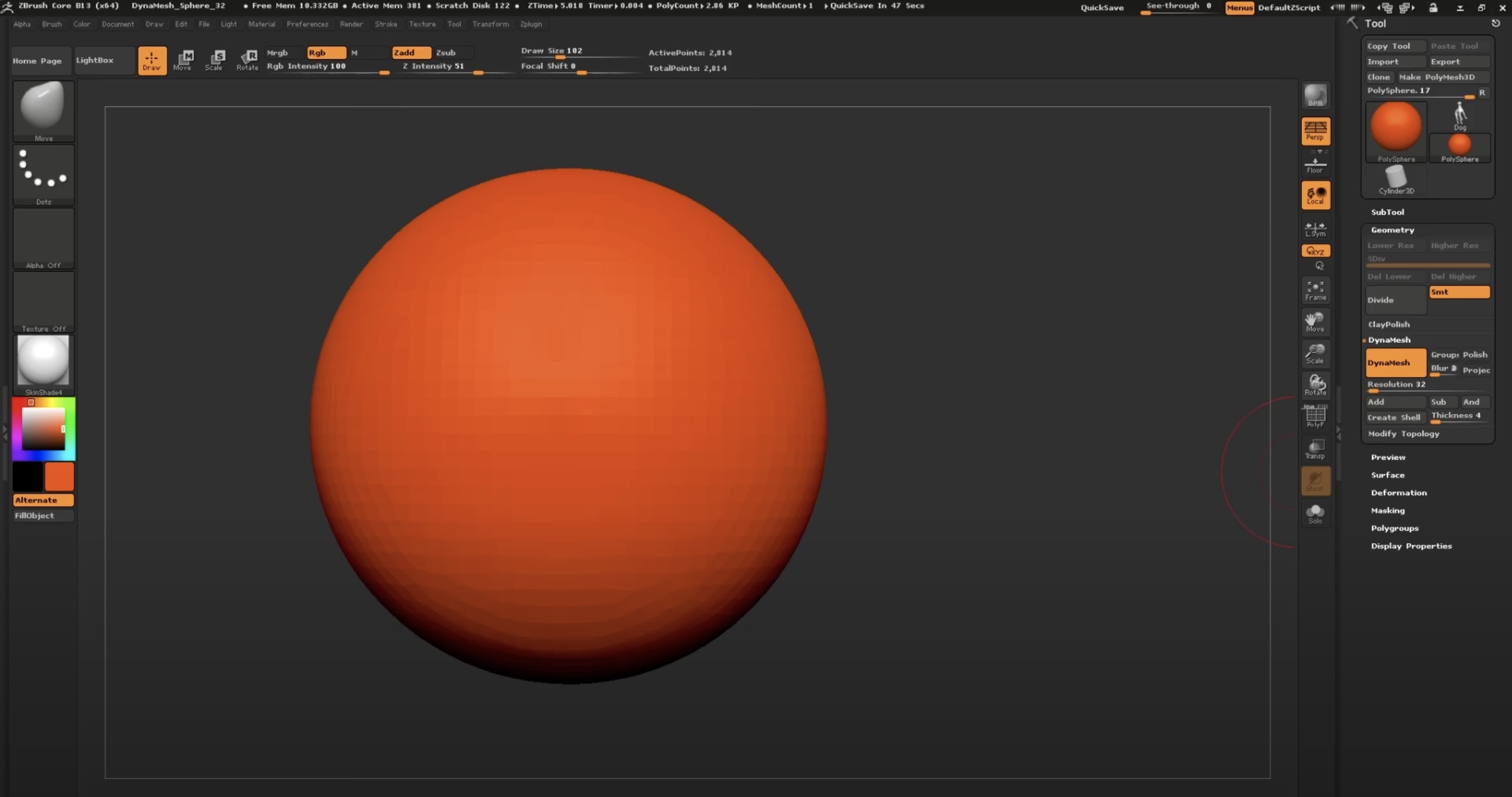 getting started with zbrush core