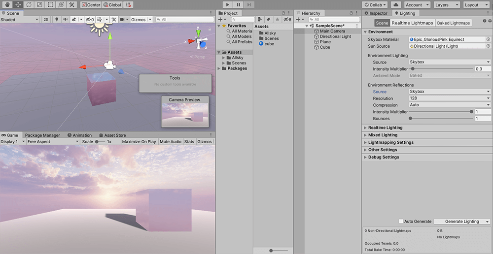 Setting the Source to Skybox