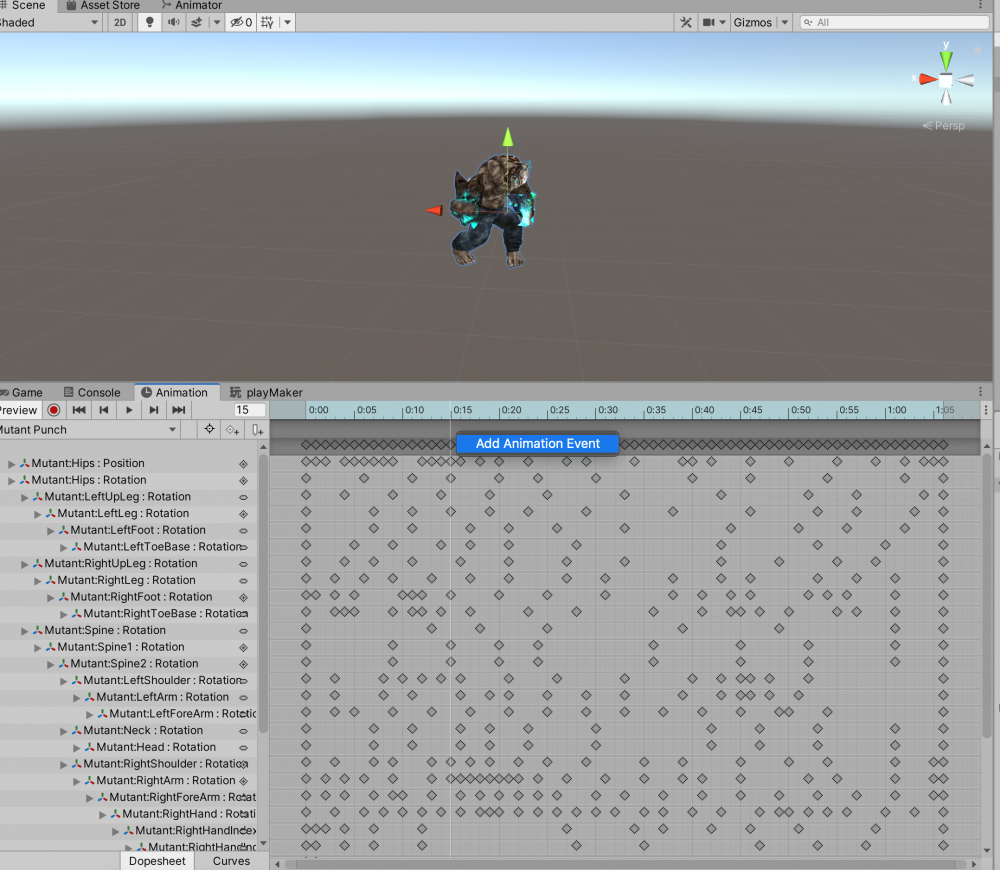 [Unity / PlayMaker] Trigger an event in the middle of an animation | STYLY