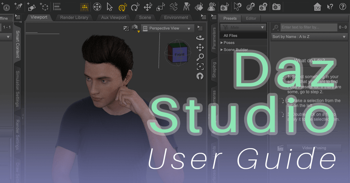 DAZ Studio] (1) How to download / Basic operation / Creating a human body  model | STYLY