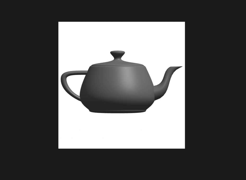 Teapotを配置した例