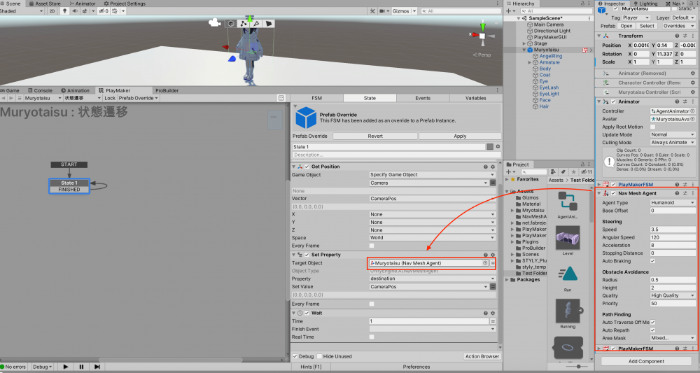 [Unity / NavMesh] Let's add animation to VR tag game | STYLY