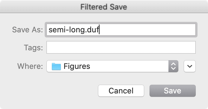 Filtered Save