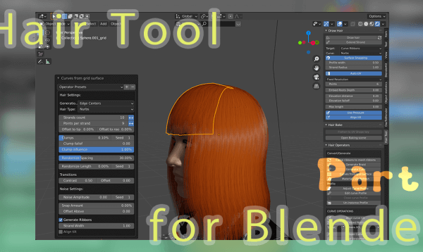 DAZ Studio] (3) Making hair with Hair Tool for Blender (first half) | STYLY