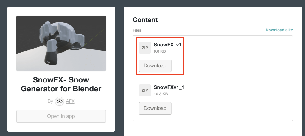 Download SnowFX_v1