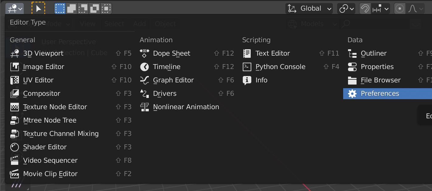 blender change font sizes for a specific editor