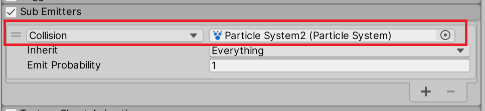 Setting up Particles to fire on collision
