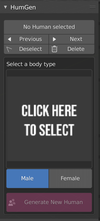 Select your gender as Male or Female