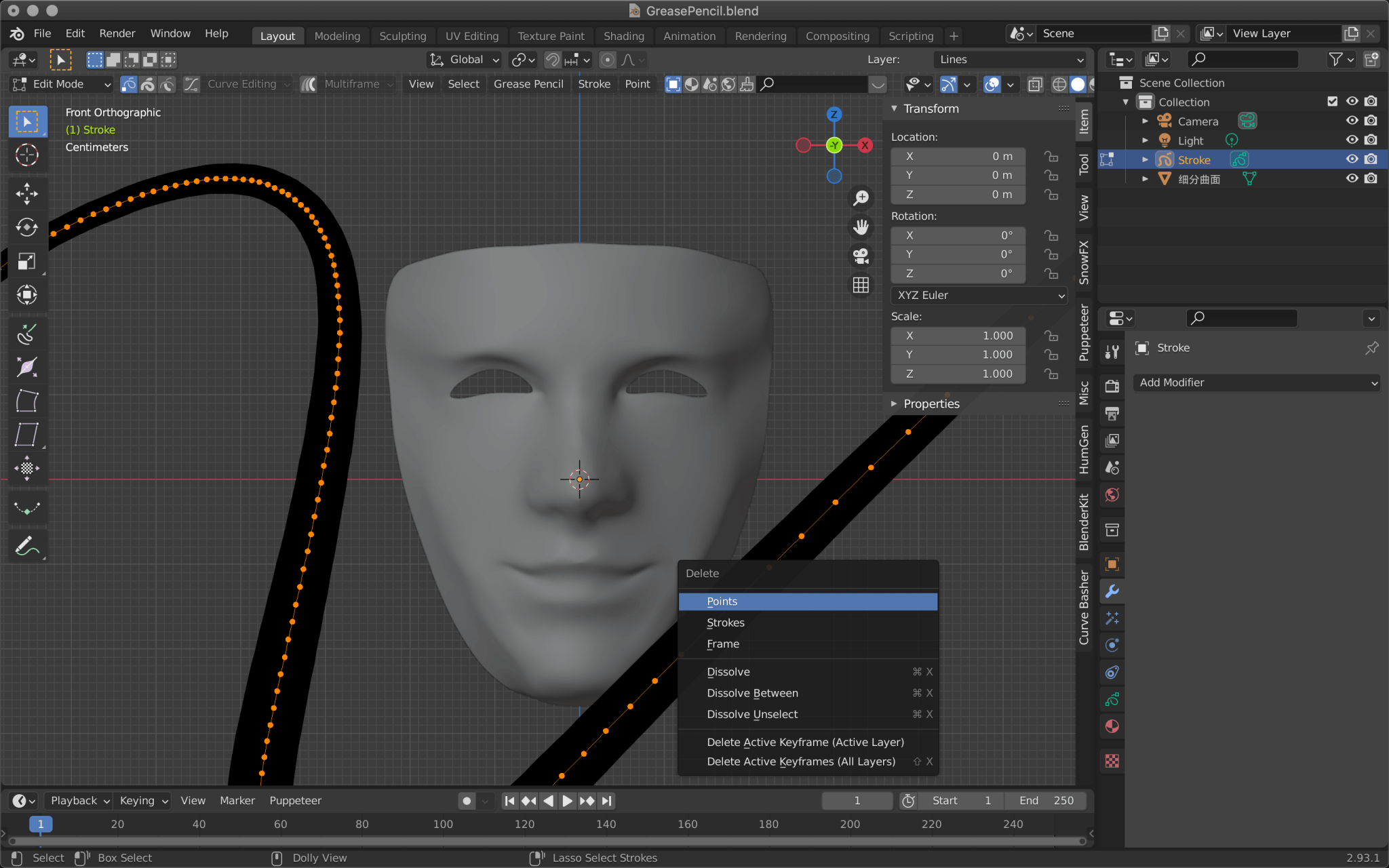 How To Convert A Line Drawn With A Grease Pencil Into A 3D Model STYLY