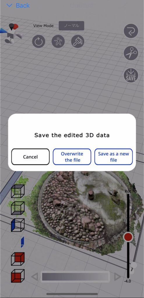 Saving the edited 3D model